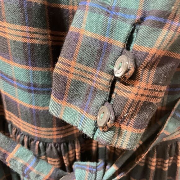 Vintage Laura Ashley Tartan Dress Size 6 Belted VGC - Picture 8 of 12